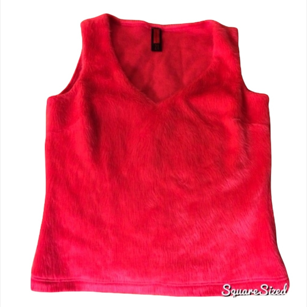 Hot pink fur vest